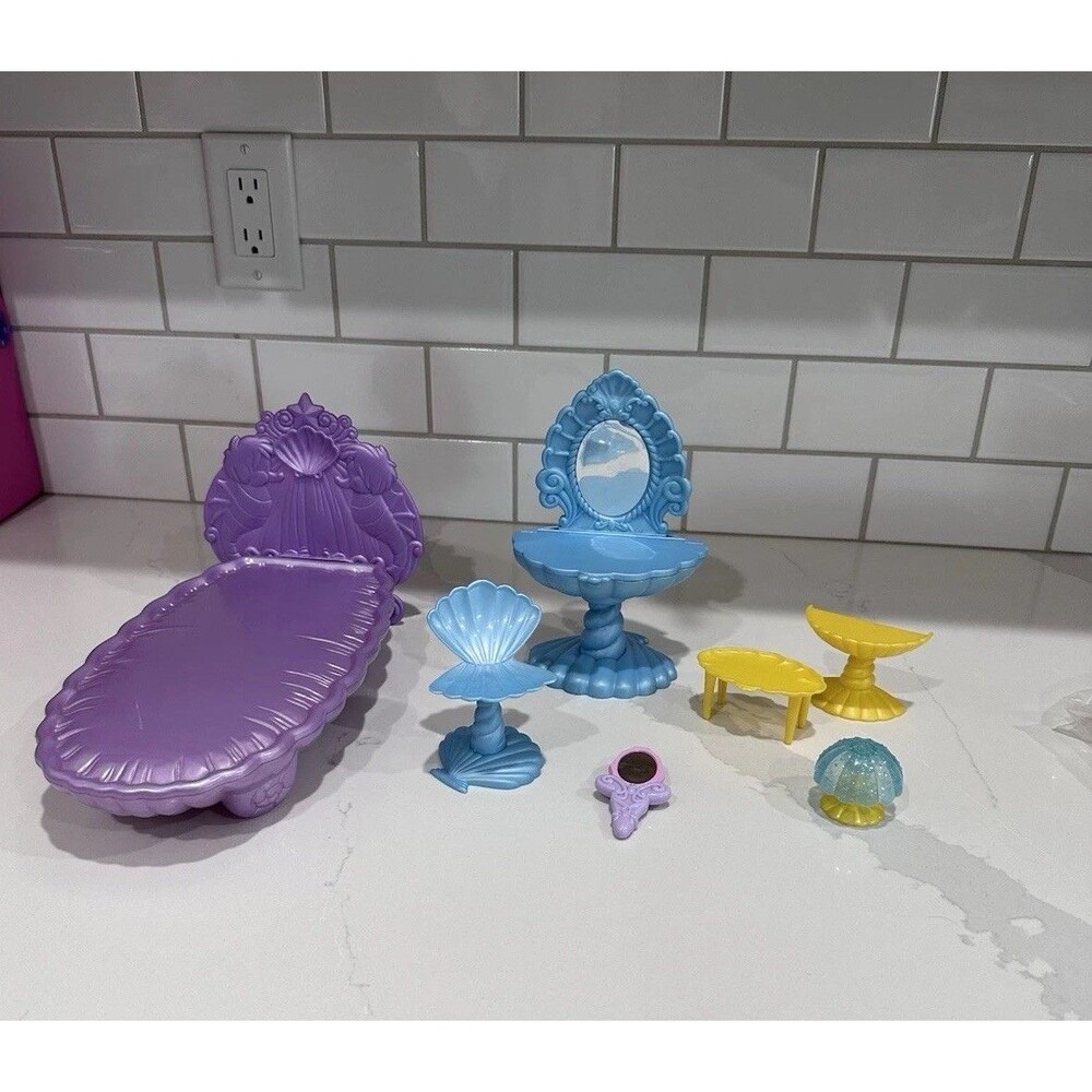 Rare Vintage Retro Disney little mermaid Ariel Purple shell bed Princess Y2K Set